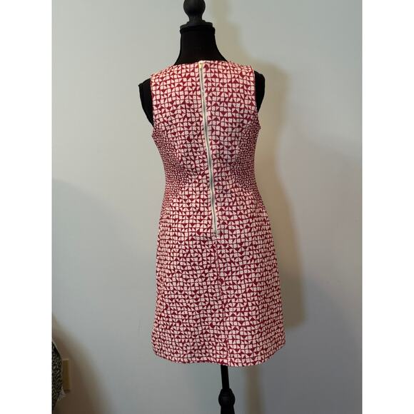 Tabitha for Anthropologie printed sheath dress with a red geomentric pattern - Picture 2 of 3